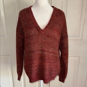 Cocogio Made In Italy Wool/Alpaca Blend V Neck Sweater